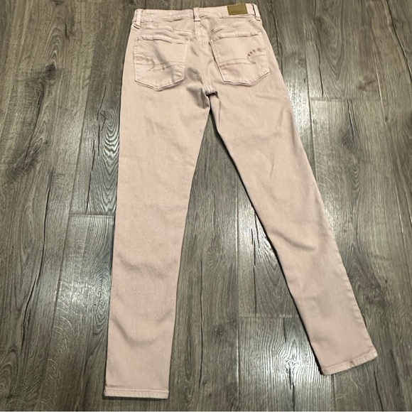 American Eagle Pants Super Stretch Dusty Pink Mauve Hi-Rise Jegging Jeans Size 6 - Picture 6 of 12